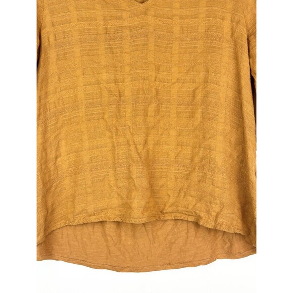Anthropologie Dolan Peasant Blouse Brown Orange Boho Western Textured, XS - Picture 2 of 6